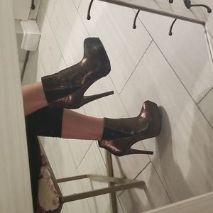 Rock & Republic Metallic Bronze Boots